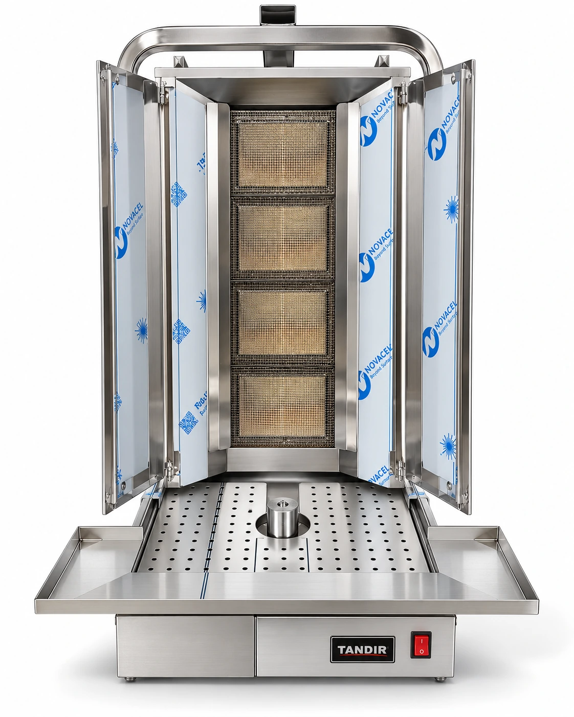 Machine à kebab gaz TANDIR DM 4C - 4 brûleurs, 50 kg - vue principale Machine à kebab gaz TANDIR DM 4C - 4 brûleurs, 50 kg - vue principale